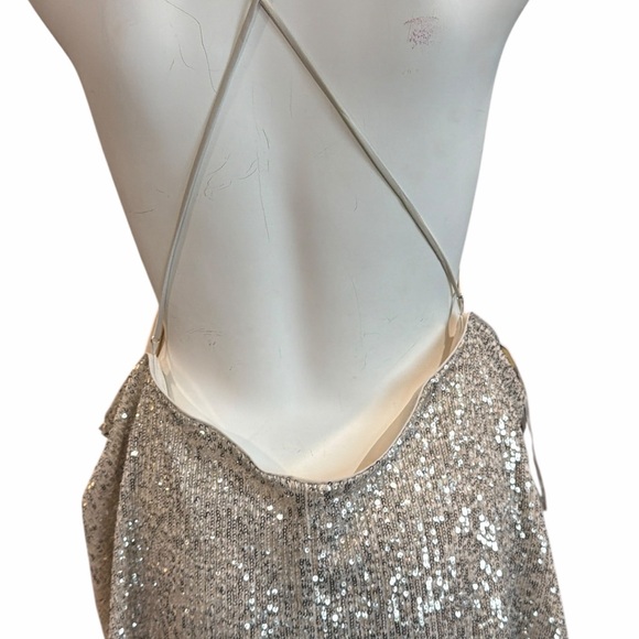 Banana Republic Silver Sequin Halter Top - Picture 6 of 9